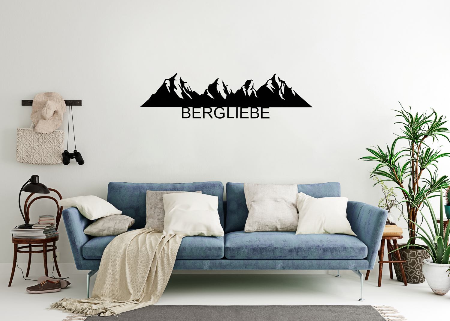 Alpen Wall Art "BERGLIEBE"  - Edelsperrholz